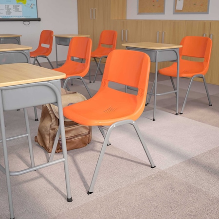 Flash Furniture Orange Shell Stack Chair, PK5 5-RUT-EO1-OR-GG